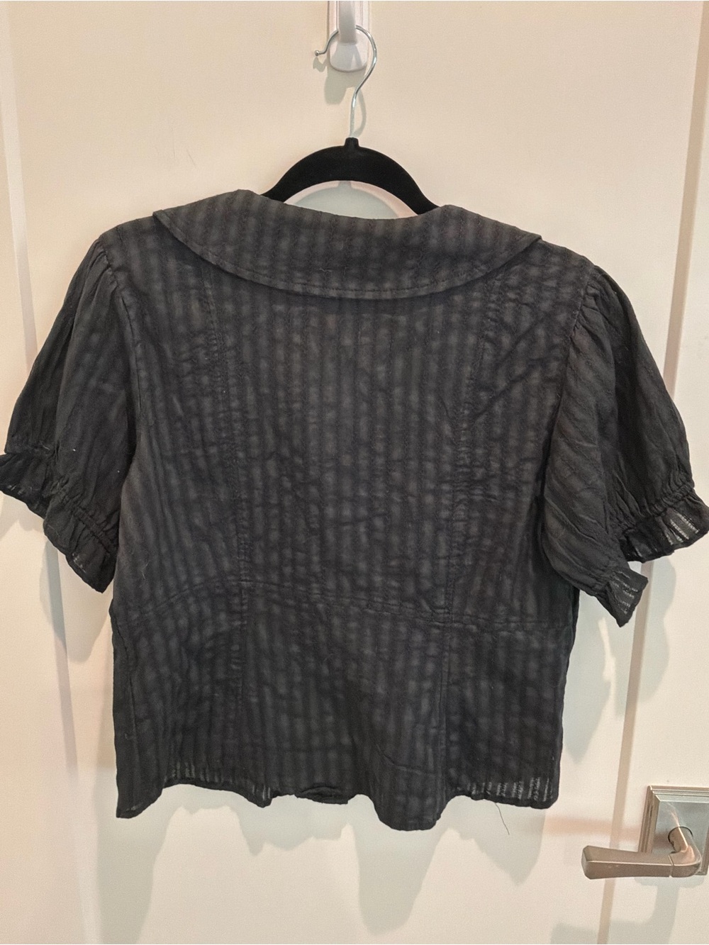 Pilcro Kiera Tuxedo Blouse - Black - Picture 3 of 5